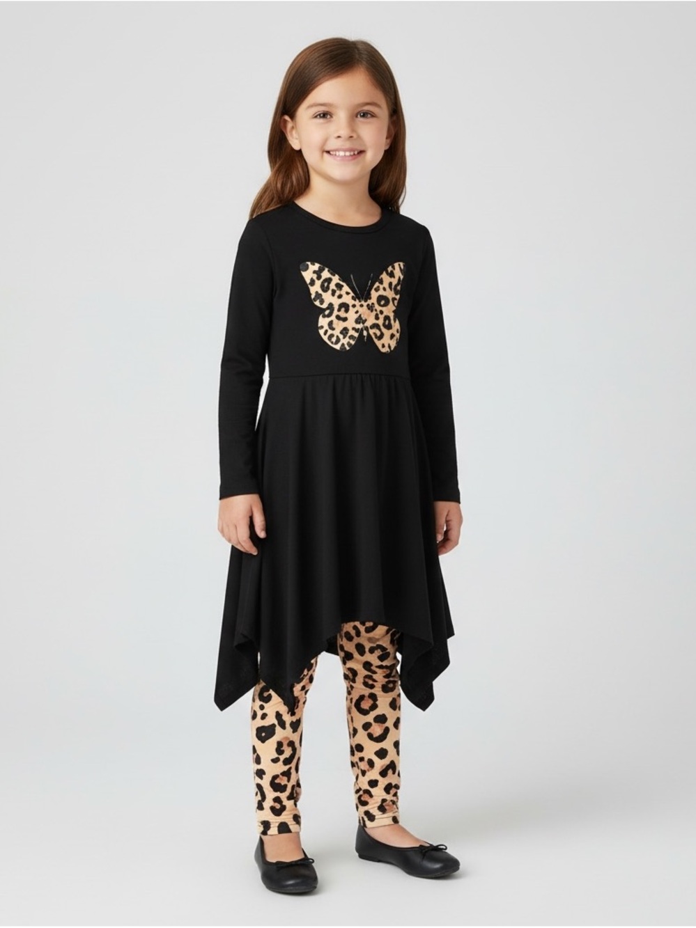 Girl's Leopard Print Outfit Size 11-12